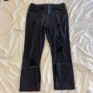 Refuge Distressed High-Rise Skinny Jeans • Black • Size 8 • EUC
